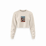 Mona and van Gogh's Secret Crop Sweatshirt – Krem