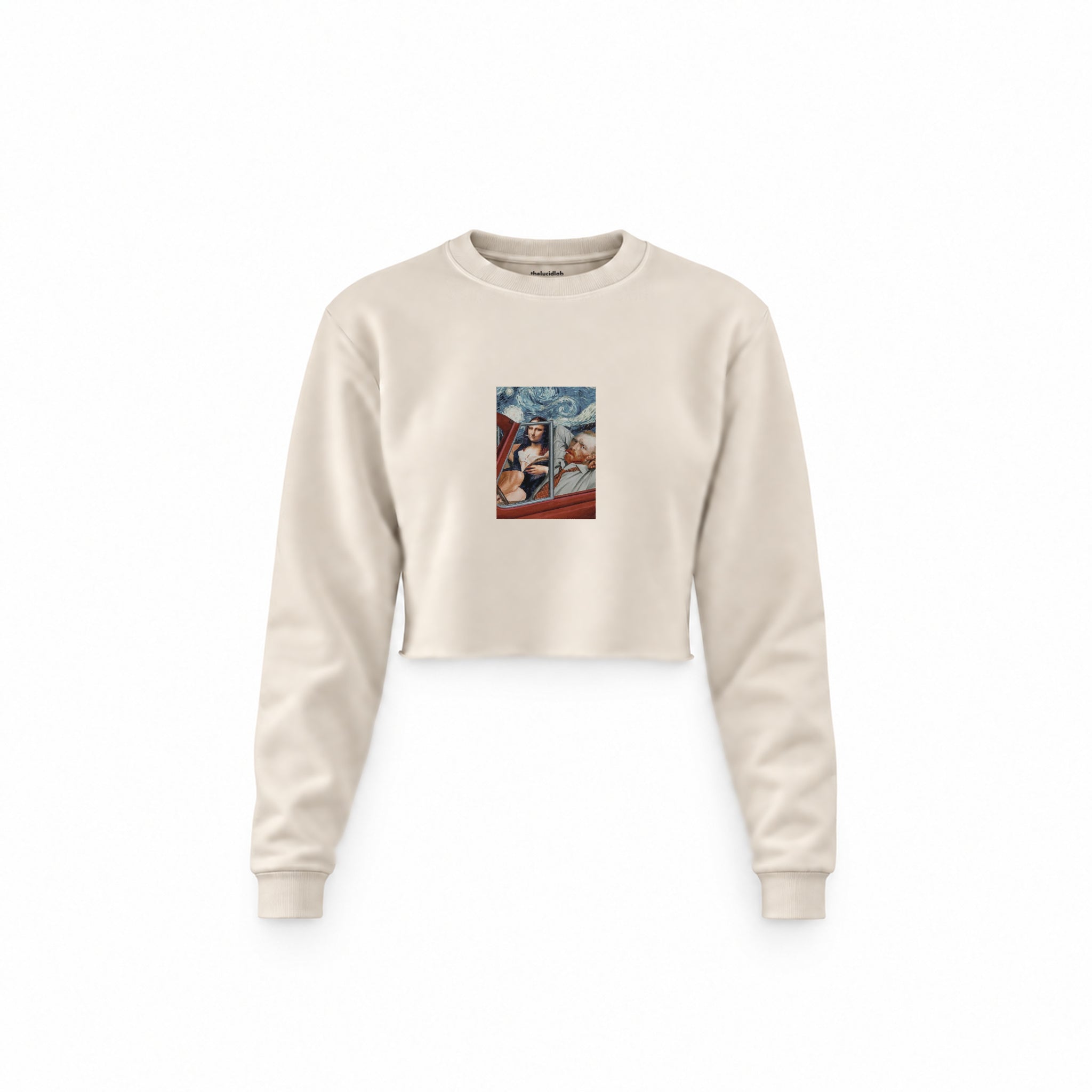 Mona and van Gogh's Secret Crop Sweatshirt – Krem
