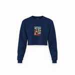 Mona and van Gogh's Secret Crop Sweatshirt – Lacivert