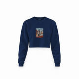Mona and van Gogh's Secret Crop Sweatshirt – Lacivert