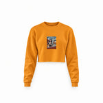 Mona and van Gogh's Secret Crop Sweatshirt – Turuncu