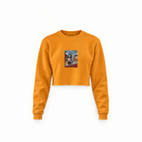 Mona and van Gogh's Secret Crop Sweatshirt – Turuncu