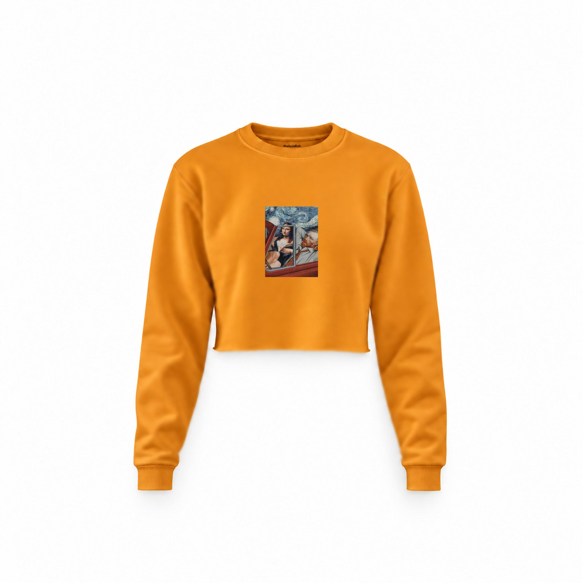 Mona and van Gogh's Secret Crop Sweatshirt – Turuncu