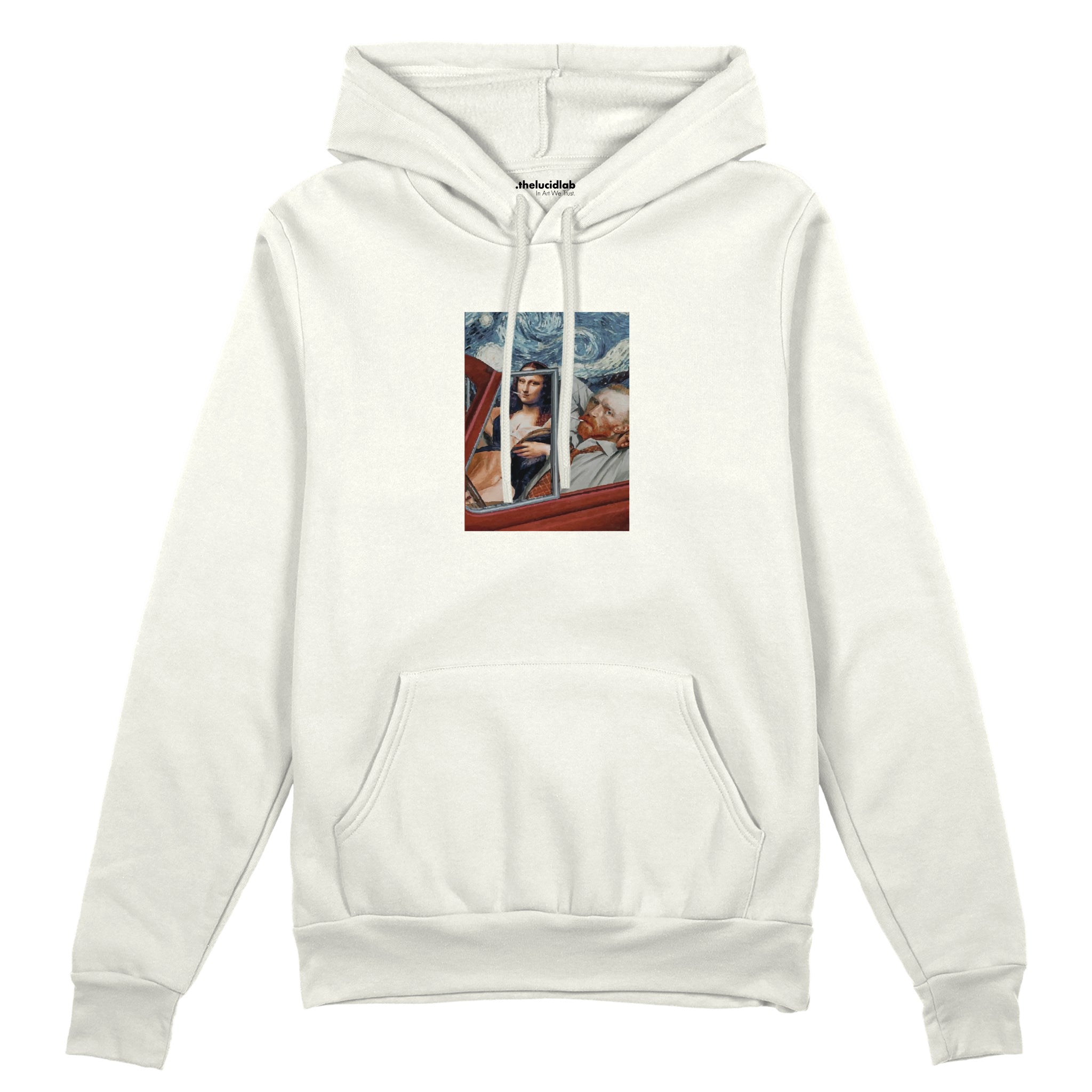 Mona and van Gogh's Secret Oversize Hoodie – Beyaz