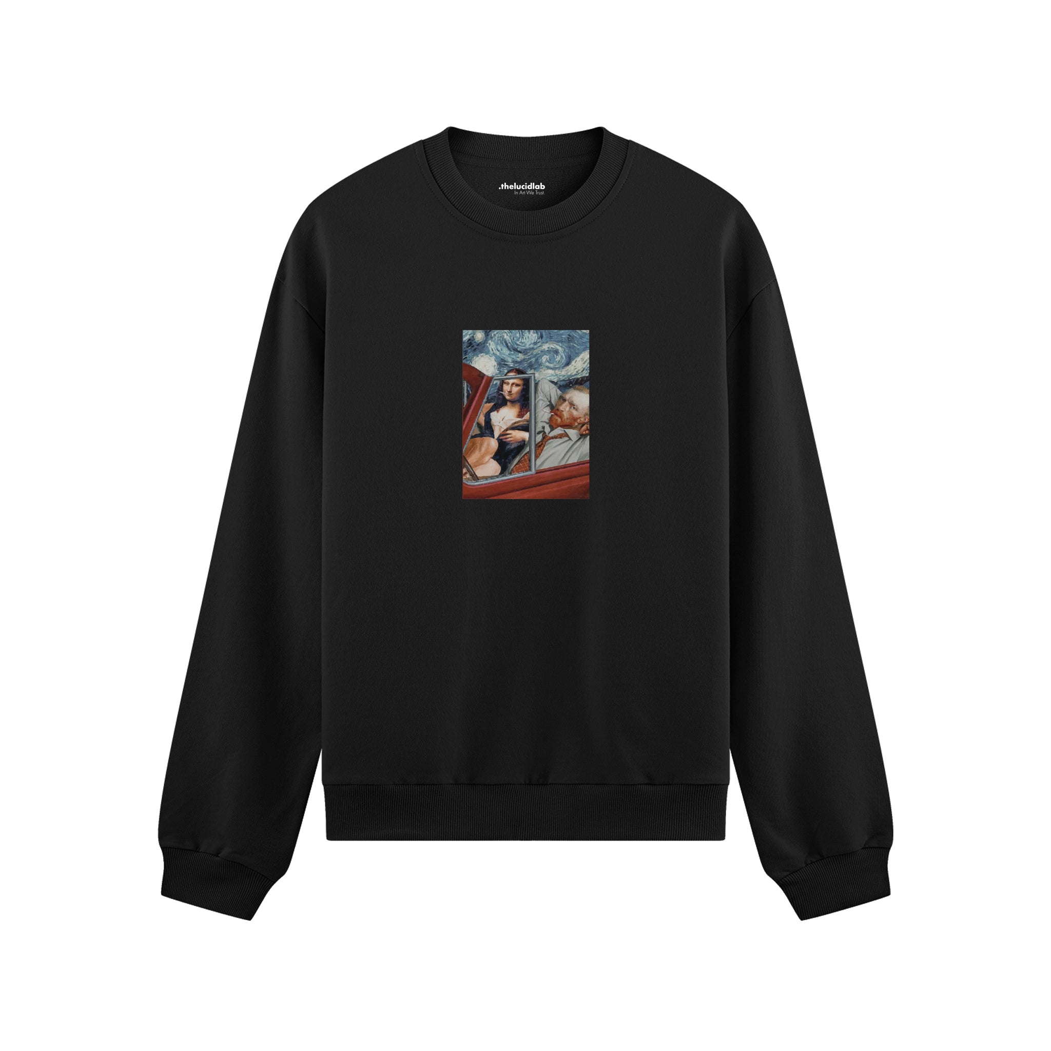 Mona and van Gogh's Secret Oversize Sweatshirt – Siyah