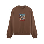 Mona and van Gogh's Secret Oversize Sweatshirt – Kahverengi