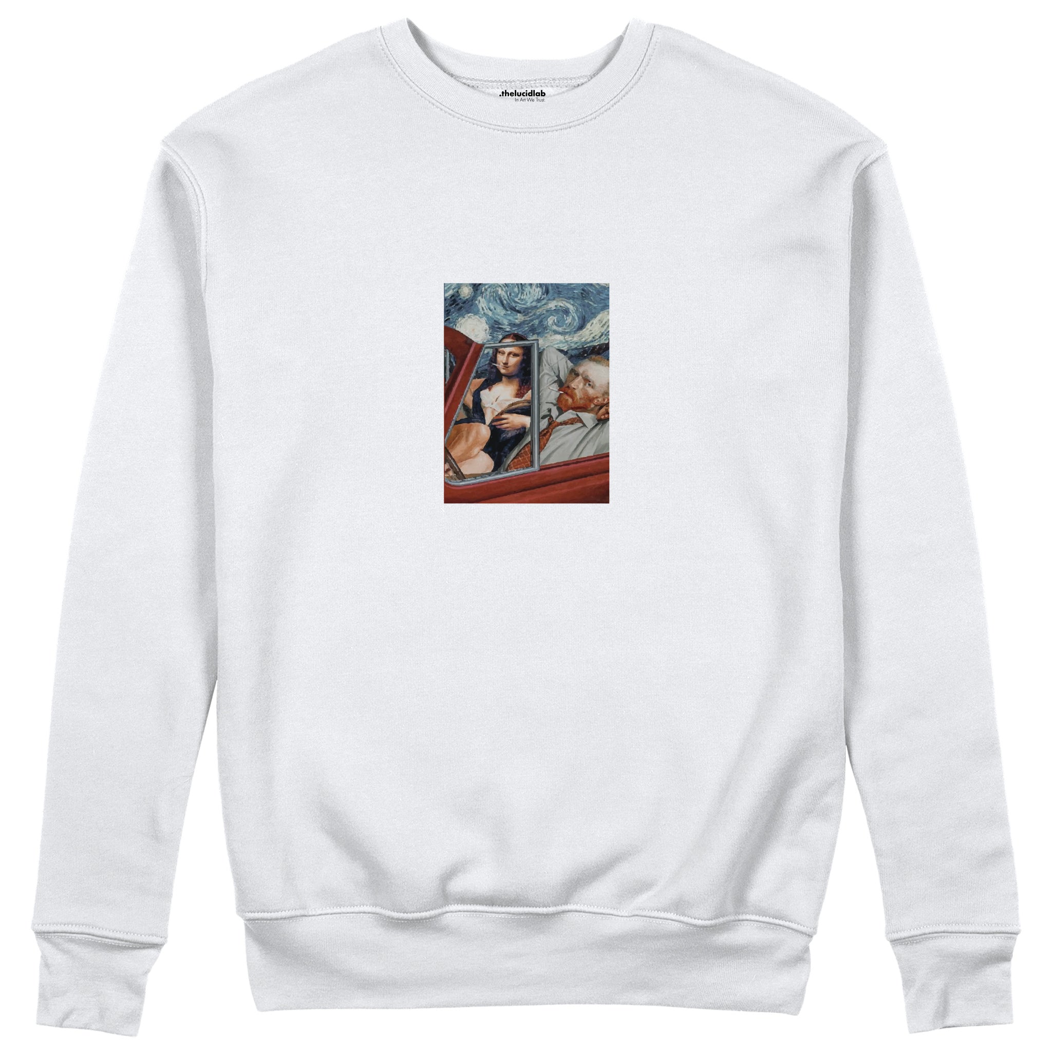 Mona and van Gogh's Secret Sweatshirt – Beyaz