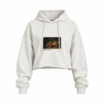 The Death of Socrates Oversize Crop Hoodie – Beyaz