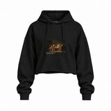 The Death of Socrates Oversize Crop Hoodie – Siyah