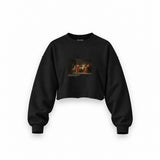 The Death of Socrates Oversize Crop Sweatshirt – Siyah