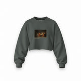 The Death of Socrates Oversize Crop Sweatshirt – Antrasit