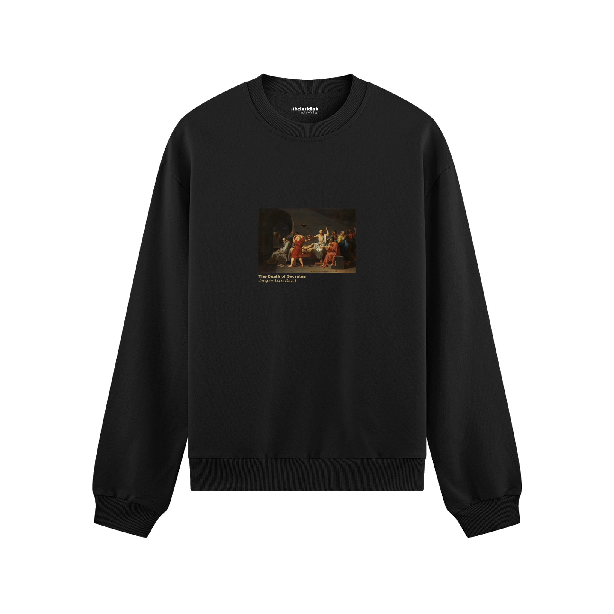 The Death of Socrates Oversize Sweatshirt – Siyah