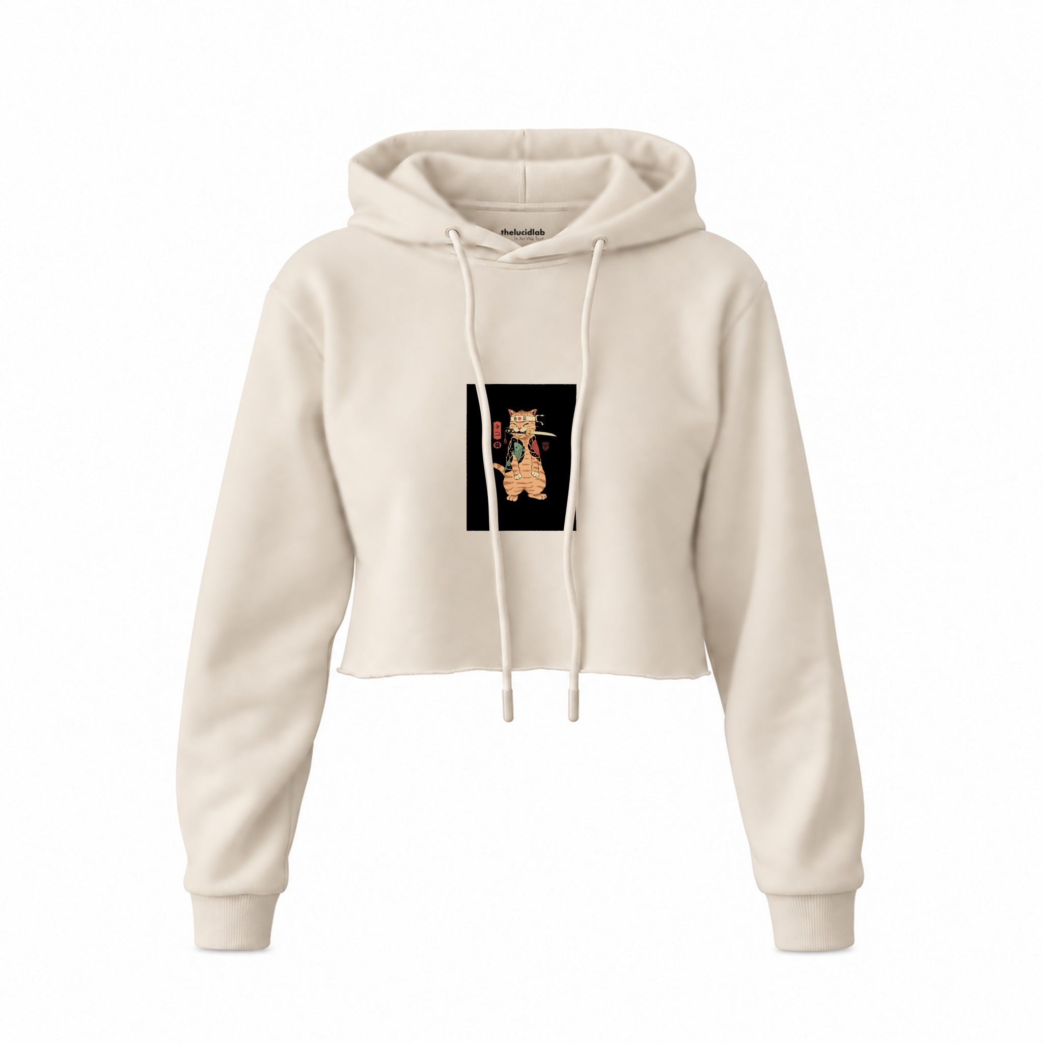 Catana: The Last Stand Crop Hoodie – Krem