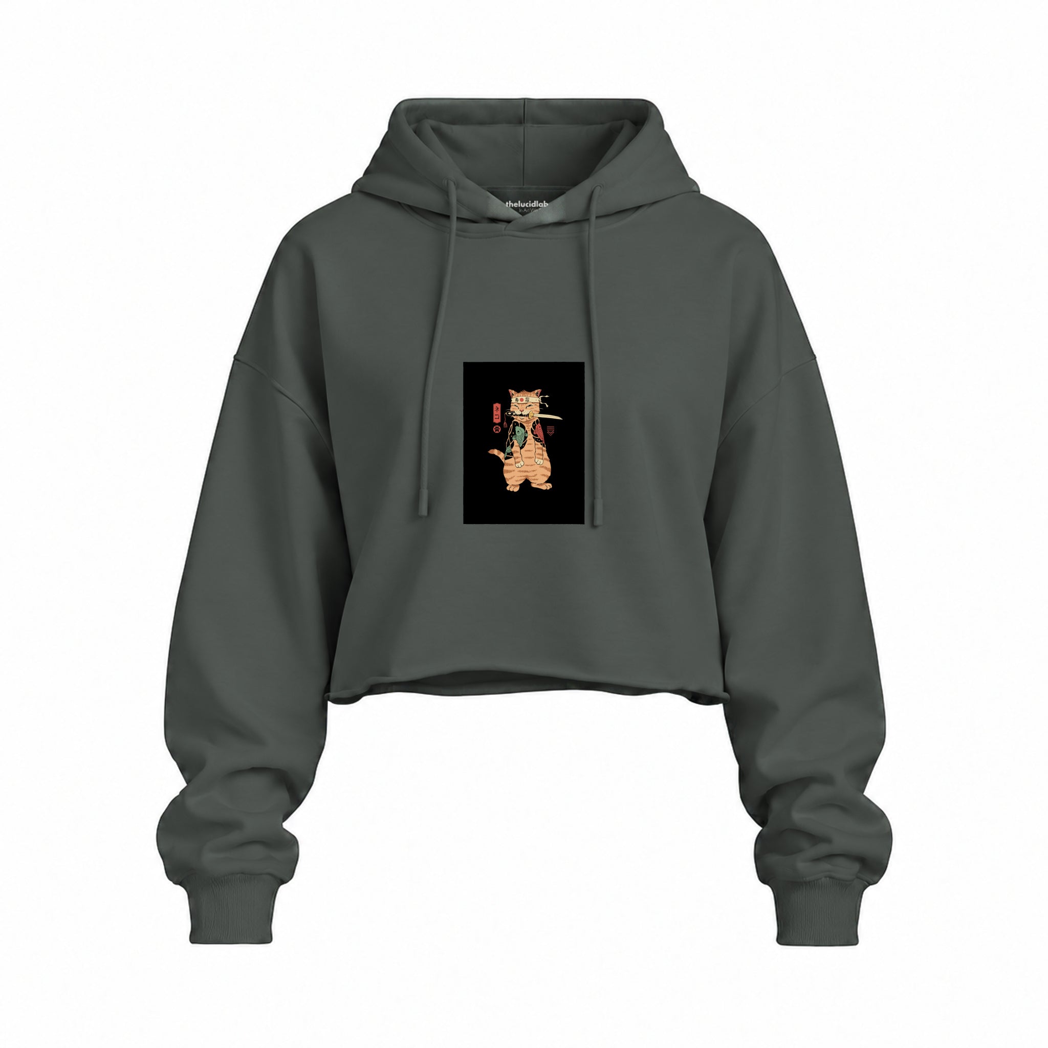 Catana: The Last Stand Oversize Crop Hoodie – Antrasit