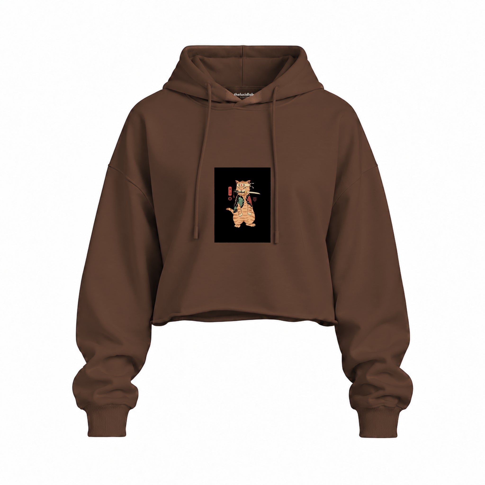 Catana: The Last Stand Oversize Crop Hoodie – Kahverengi