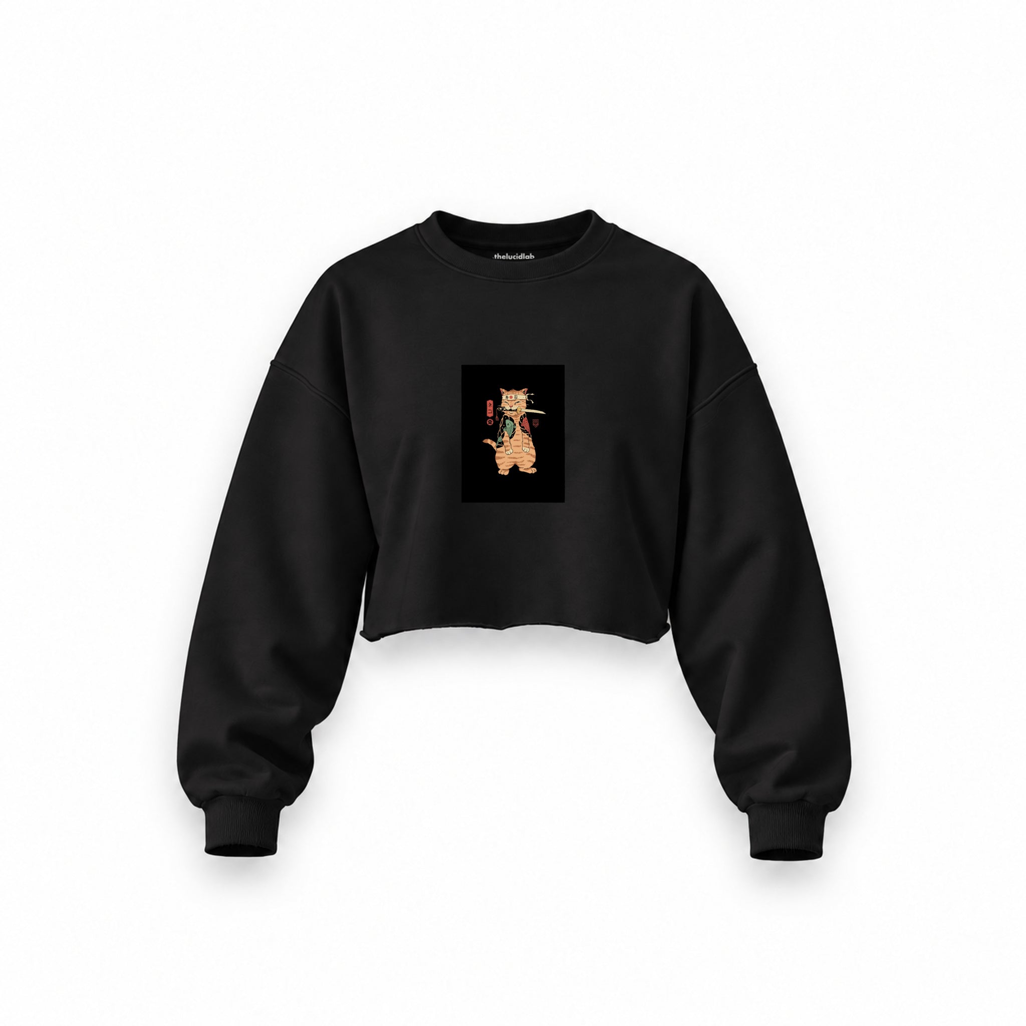 Catana: The Last Stand Oversize Crop Sweatshirt – Siyah