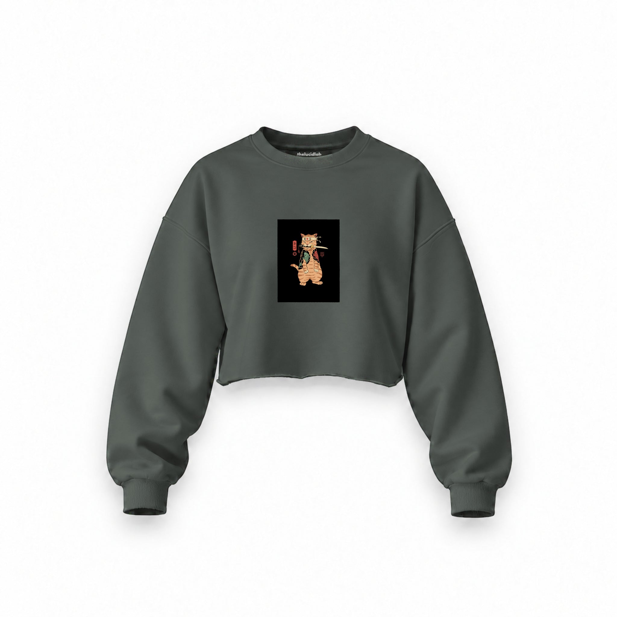 Catana: The Last Stand Oversize Crop Sweatshirt – Antrasit