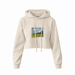 Wheat Field with Cypresses Crop Hoodie – Krem