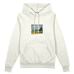 Wheat Field with Cypresses Oversize Hoodie – Beyaz