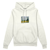 Wheat Field with Cypresses Oversize Hoodie – Beyaz