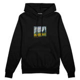 Wheat Field with Cypresses Oversize Hoodie – Siyah