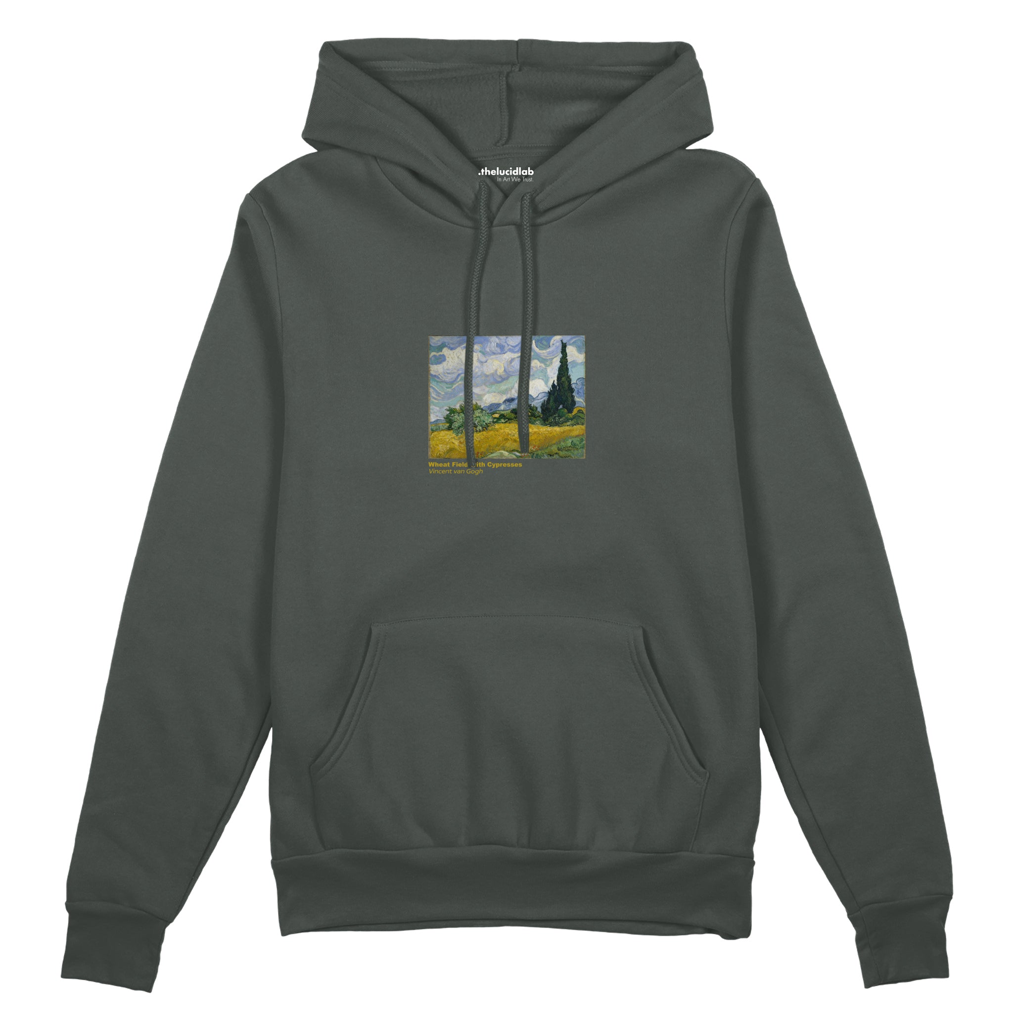 Wheat Field with Cypresses Oversize Hoodie – Antrasit