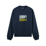 Wheat Field with Cypresses Oversize Sweatshirt – Lacivert