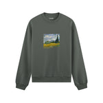 Wheat Field with Cypresses Oversize Sweatshirt – Antrasit