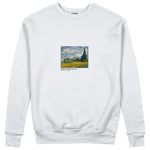Wheat Field with Cypresses Sweatshirt – Beyaz