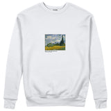Wheat Field with Cypresses Sweatshirt – Beyaz