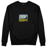 Wheat Field with Cypresses Sweatshirt – Siyah