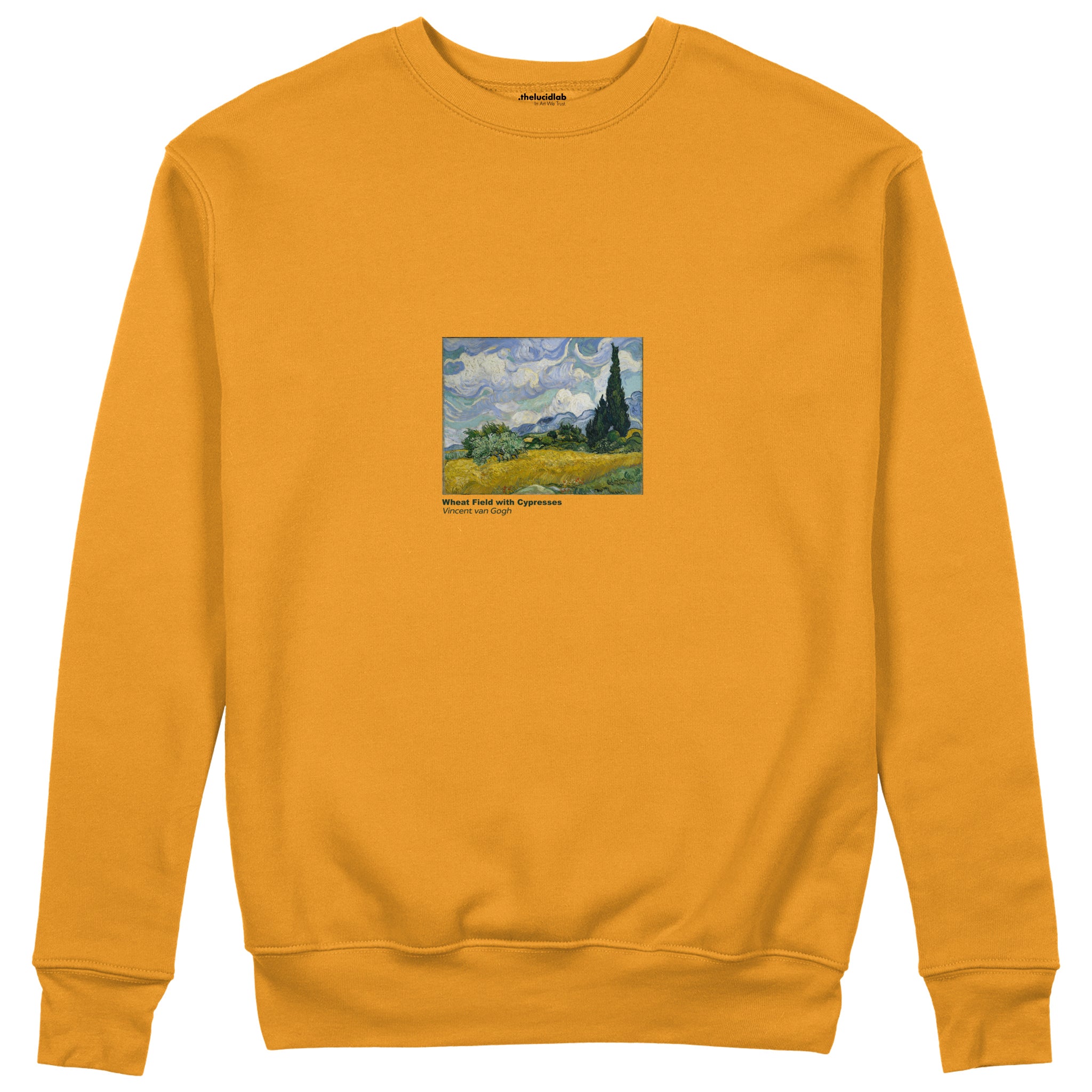 Wheat Field with Cypresses Sweatshirt – Turuncu