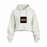 Fierce Catana Oversize Crop Hoodie – Beyaz