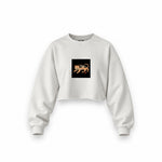 Fierce Catana Oversize Crop Sweatshirt – Beyaz