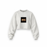 Fierce Catana Oversize Crop Sweatshirt – Beyaz