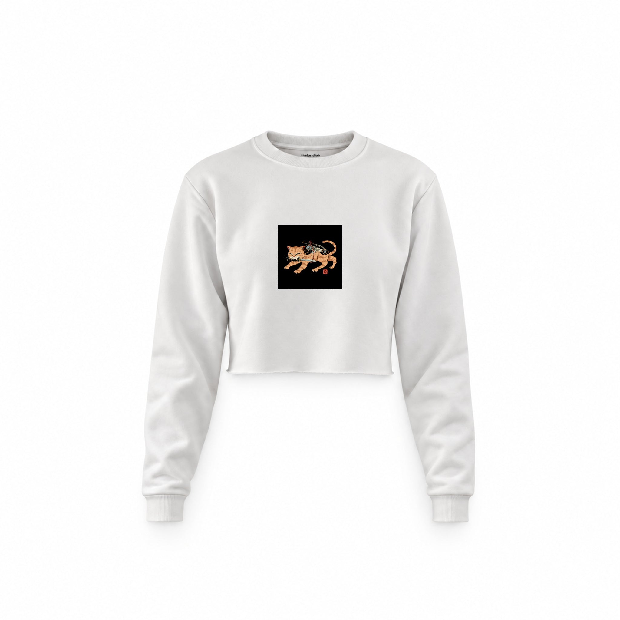 Fierce Catana Crop Sweatshirt – Beyaz