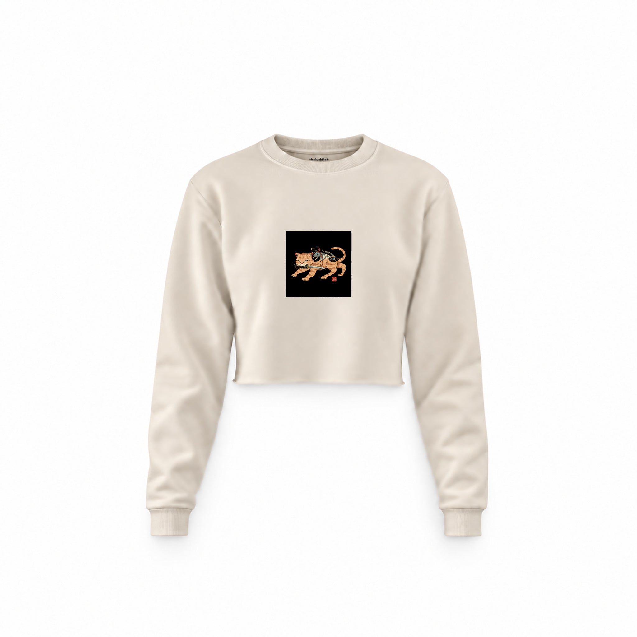 Fierce Catana Crop Sweatshirt – Krem