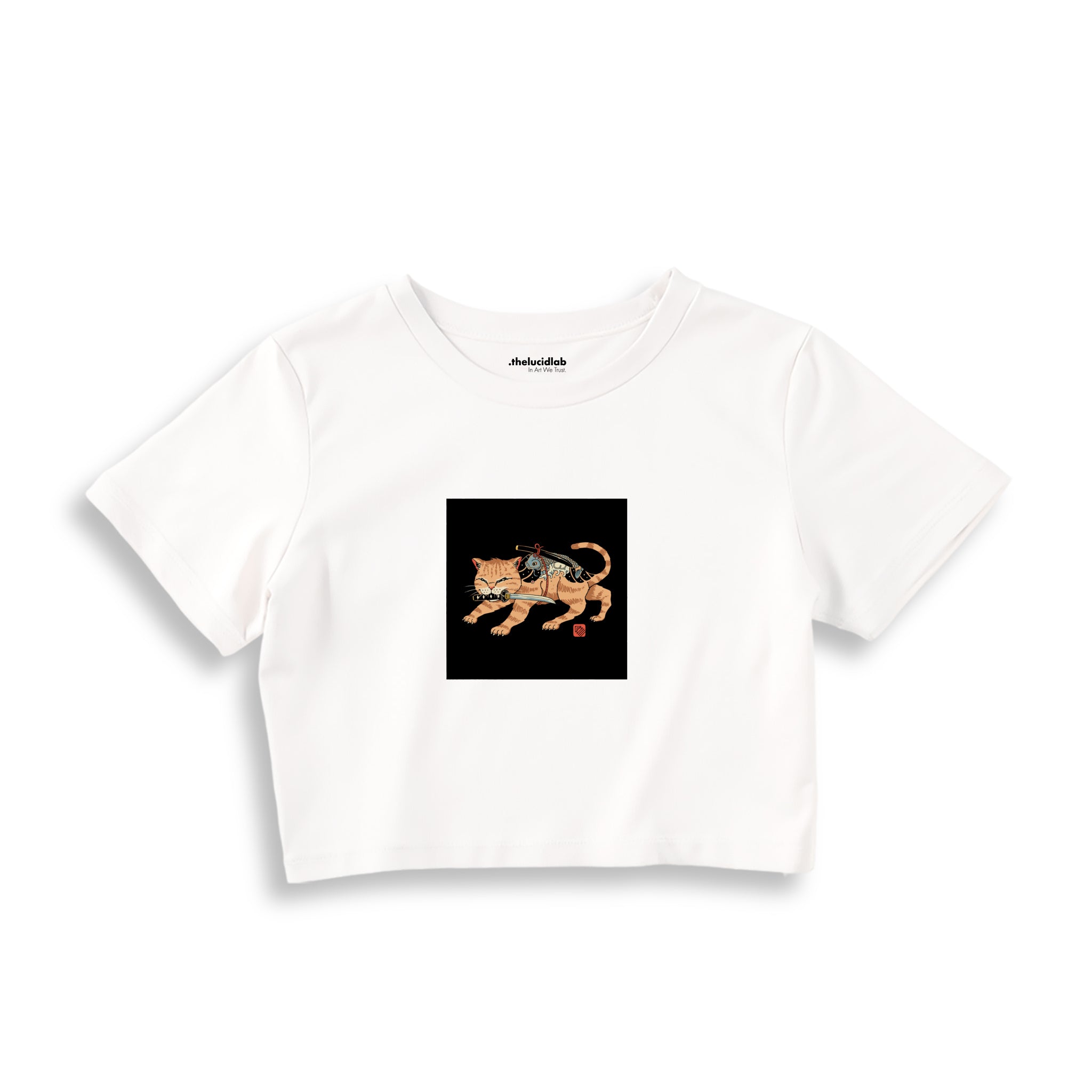 Fierce Catana Crop Tişört – Beyaz