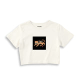 Fierce Catana Crop Tişört – Ekru