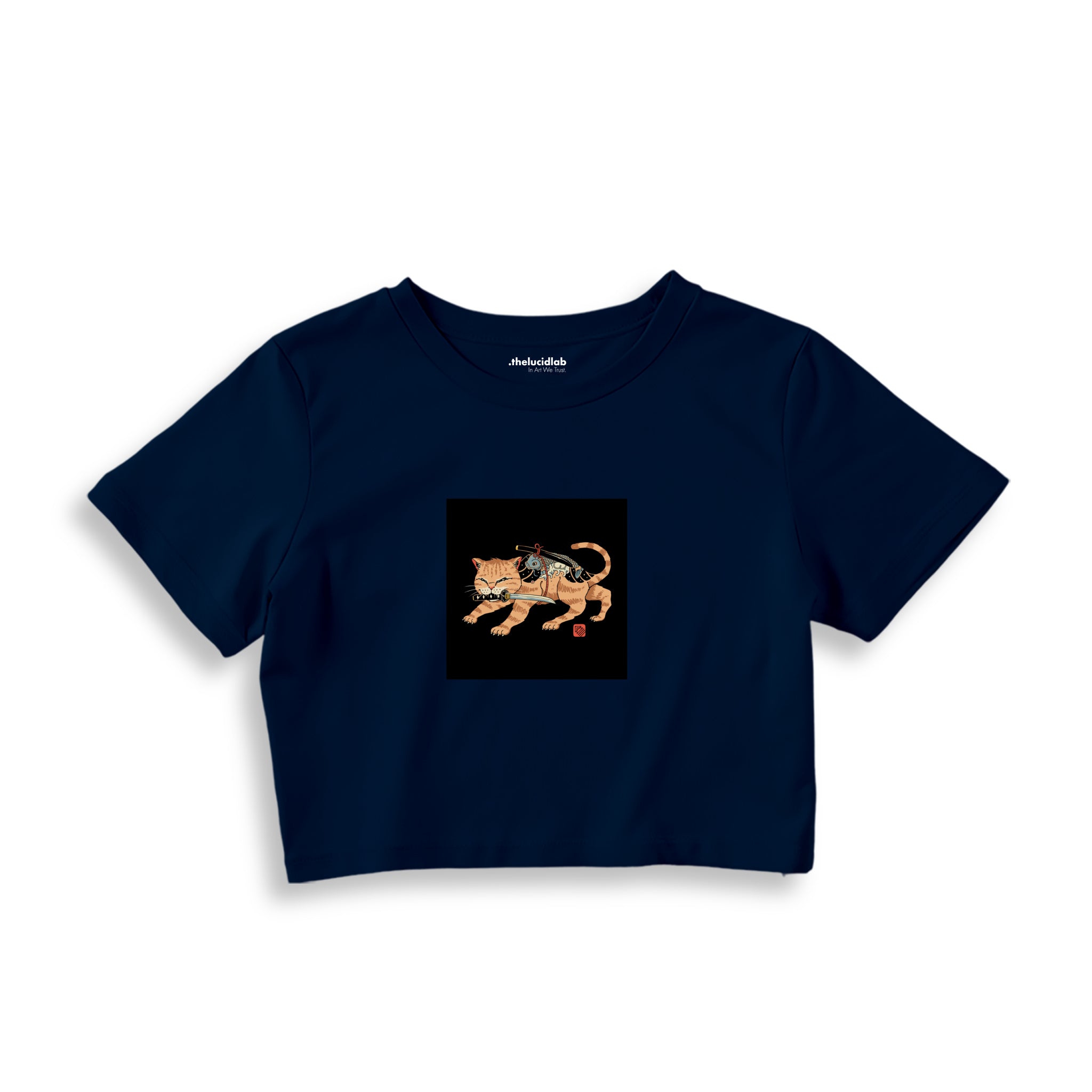 Fierce Catana Crop Tişört – Lacivert