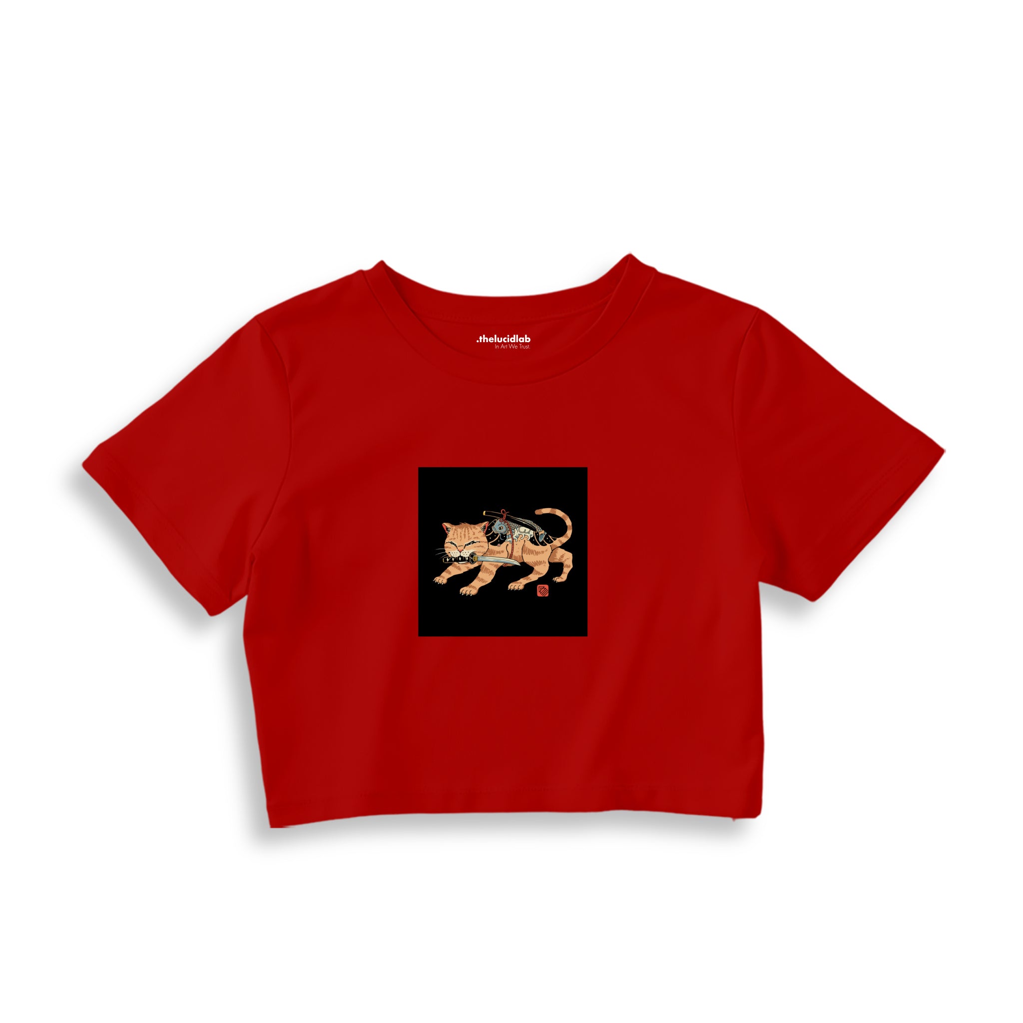 Fierce Catana Crop Tişört – Kırmızı