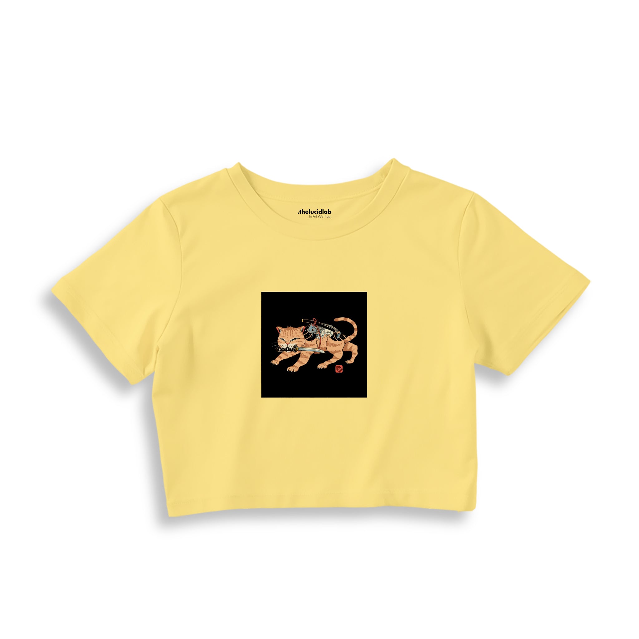 Fierce Catana Crop Tişört – Sarı