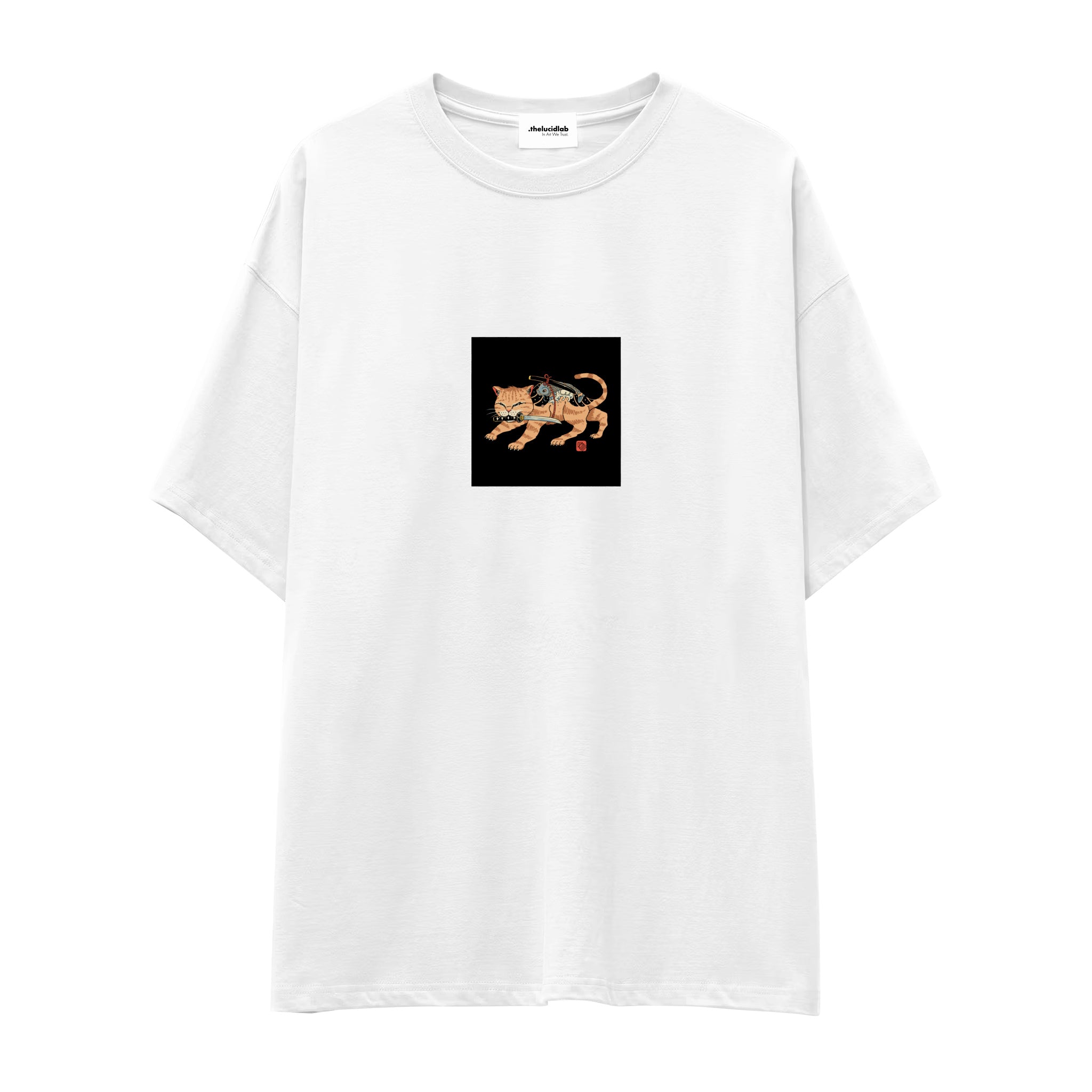 Fierce Catana Oversize Tişört – Beyaz