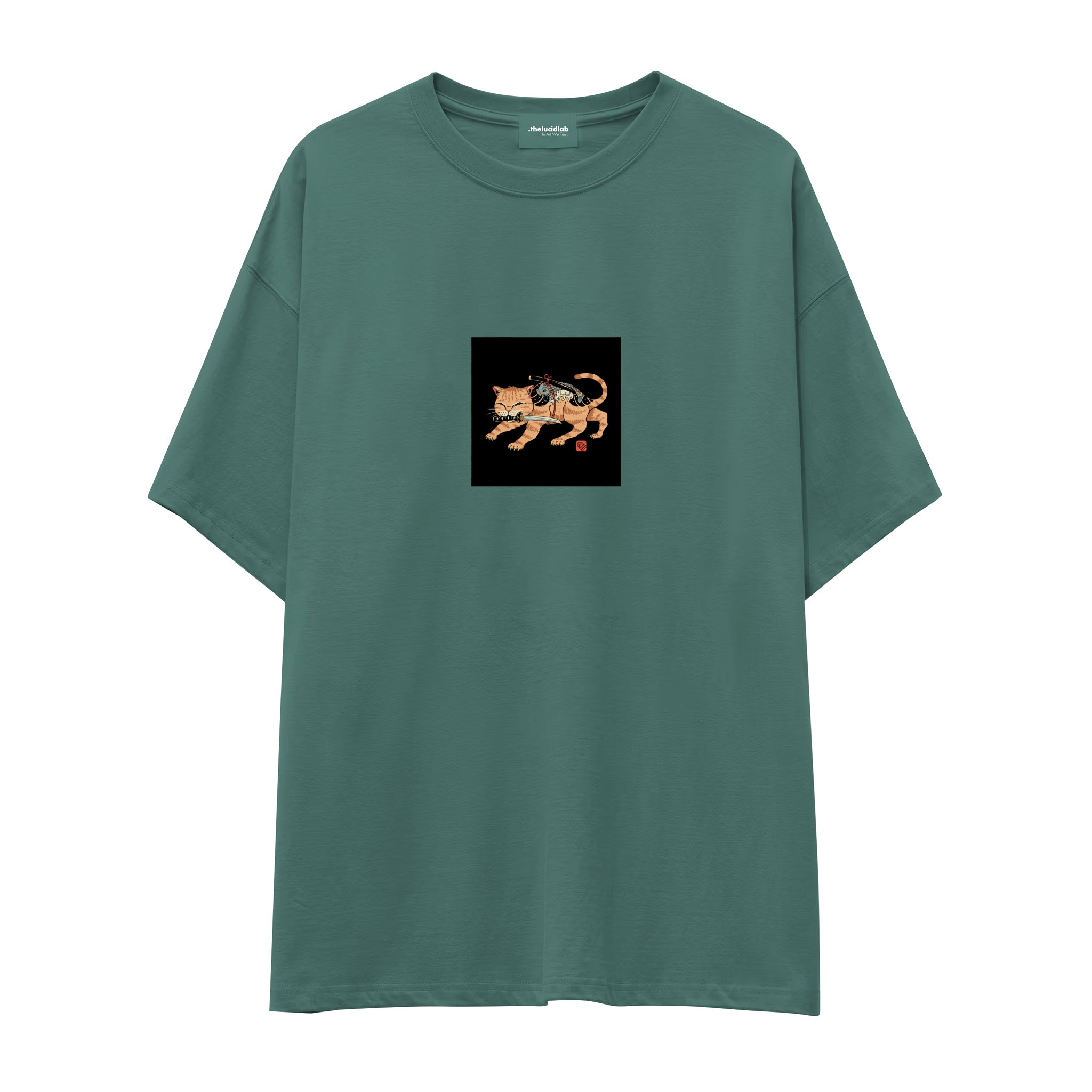 Fierce Catana Oversize Tişört – Yeşil