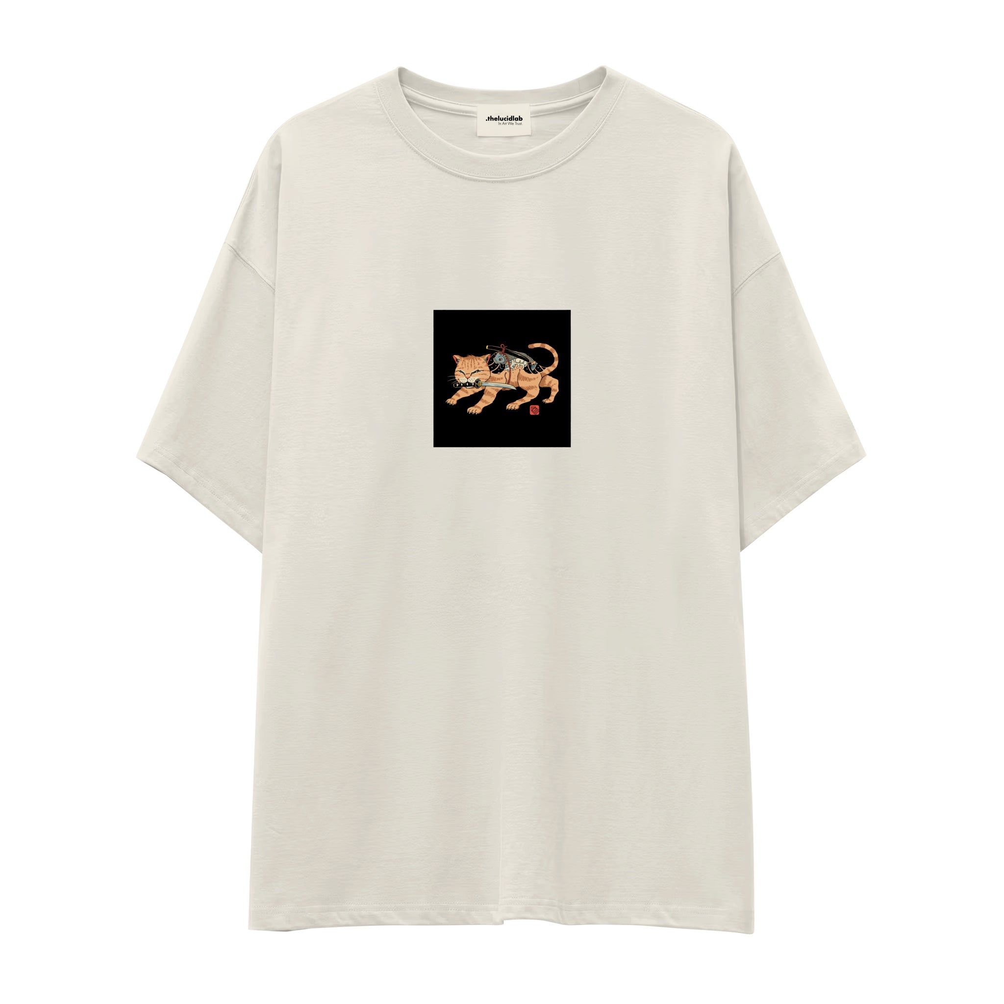 Fierce Catana Oversize Tişört – Ekru