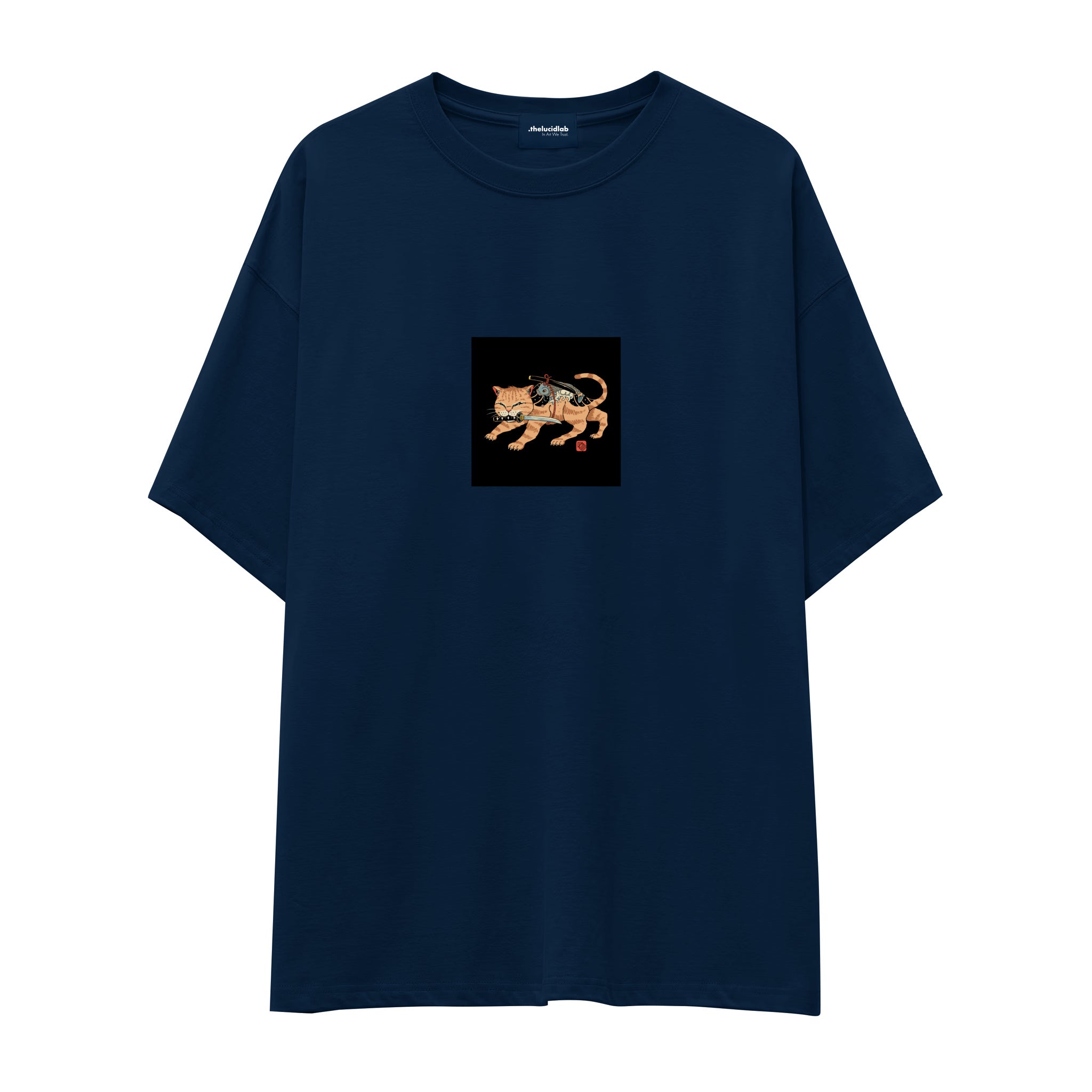 Fierce Catana Oversize Tişört – Lacivert