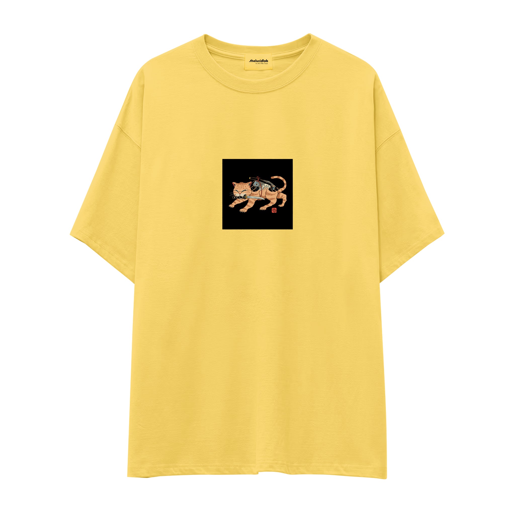 Fierce Catana Oversize Tişört – Sarı