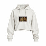 The Quarrel of Oberon and Titania Oversize Crop Hoodie – Beyaz