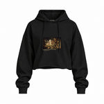 The Quarrel of Oberon and Titania Oversize Crop Hoodie – Siyah