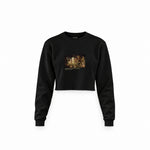 The Quarrel of Oberon and Titania Crop Sweatshirt – Siyah